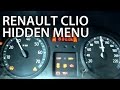 Renault clio ii hidden test menu thalia dacia logan gauges service mode