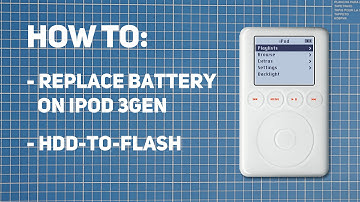 [English] HOW TO Replace iPod 3 Gen Battery and Change HDD to Compact Flash DIY Repair