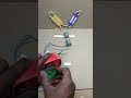 Powered the dynamo motor with a powerful gear motor and lit the LED light#DC#electricmotor