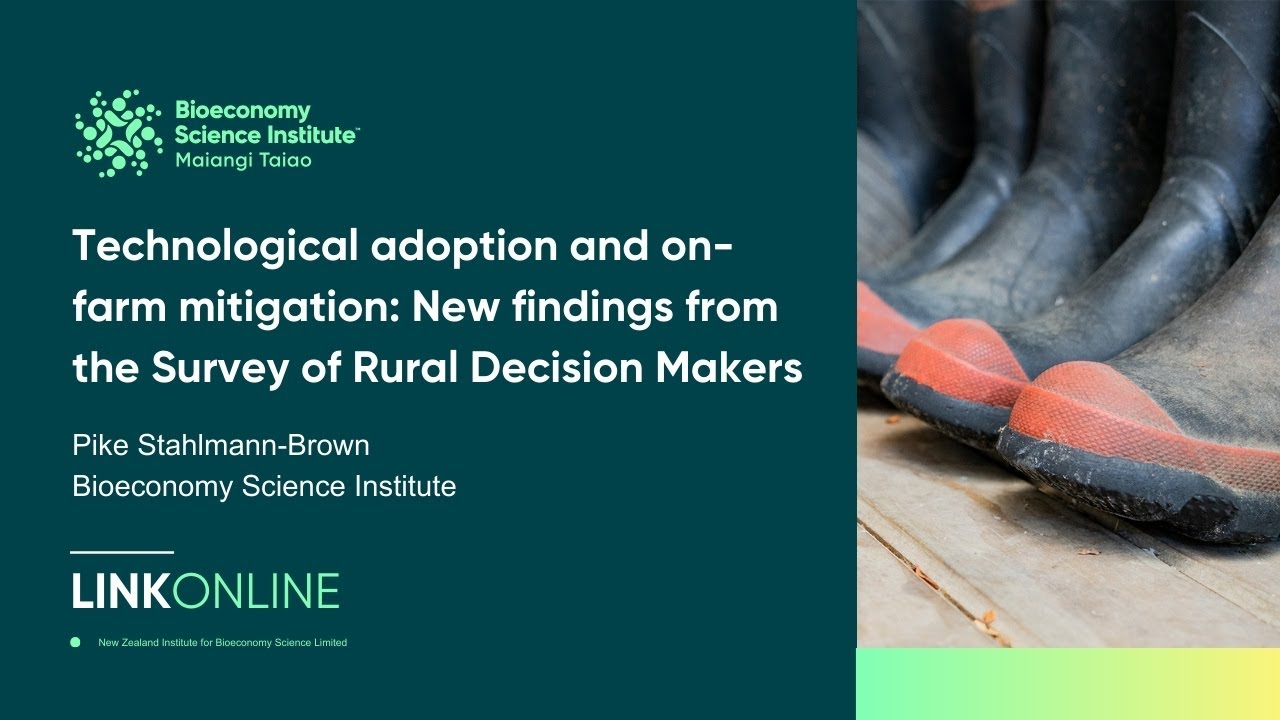 Technological adoption and on-farm mitigation: New findings from the Survey of Rural Decision Makers