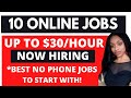 10 Best Entry Level Work From Home Jobs I Up To $30 Hourly I Non Phone Jobs