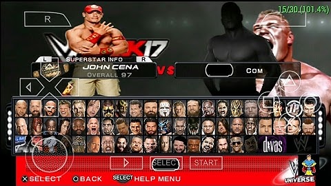 WWE2K17 PPSSPP ANDROID GAMEPLAY