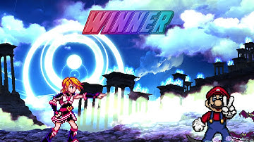 Mugen Request Super Mario & Cure Black vs Morrigan & Yuuki