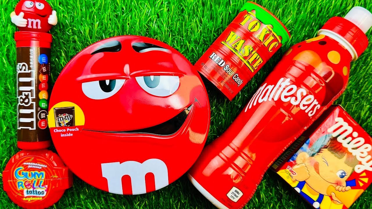 M&M'S Unboxing Satisfying Candy Experience in Colorful Boxes ASMR