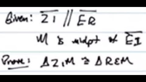 Triangle proof given parallel lines and midpoint