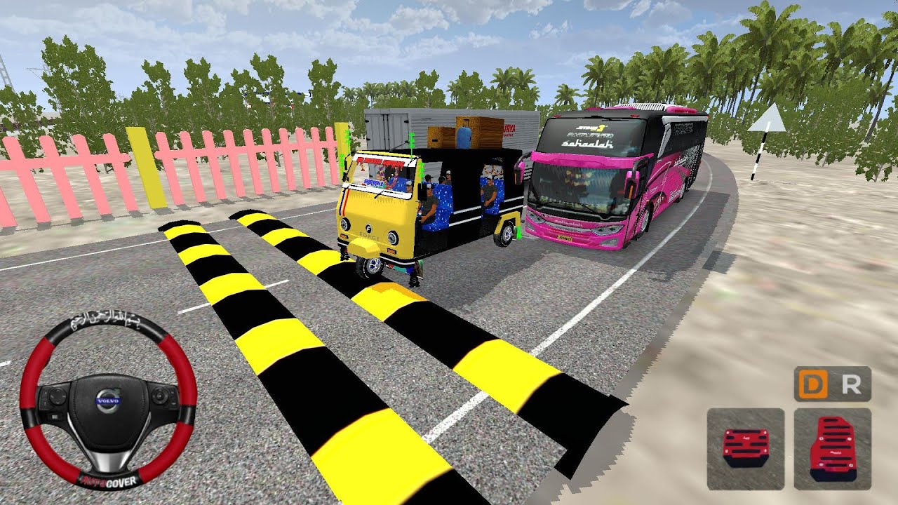 Speed Breaker in Bus Simulator Indonesia - Force Minidor Auto Rickshaw Mod For Bussid Mobile Game