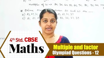 4th standard Maths olympiad | Multiple and factor - Olympiad Questions - 12 | NCERT, CBSE | Olympiad