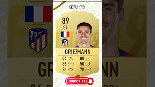 Griezmann FIFA Rating Evolution#shorts #griezmann #fifa23 #atletico #barcelona #viral #trending