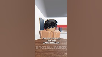I tried to get the waiters attention by blinking in Morse code #roblox #youtube
