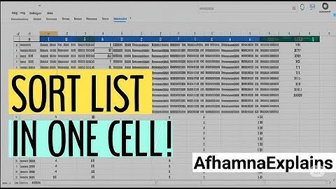 Excel Trick: Sort Comma-Separated Lists within a Single Cell!