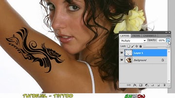 Tutorial Photoshop CS5 - How to apply a tribal tattoo