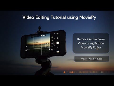 Remove Audio From Video using Python MoviePy Editor || Mute the Audio in the Video || Purge Audio