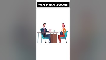 what is the final keyword? #finalkeyword#final #java #interviewready #shorts