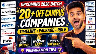 20 Off Campus Companies 2026 Hiring Timeline Package Roles Full Preparation Guide