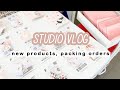 studio vlog 02: new keychains, packing orders, shop things | paper sutekka stationery store