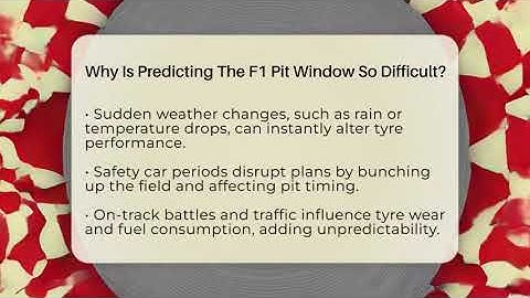Why Is Predicting The F1 Pit Window So Difficult? - Pole Position Experts