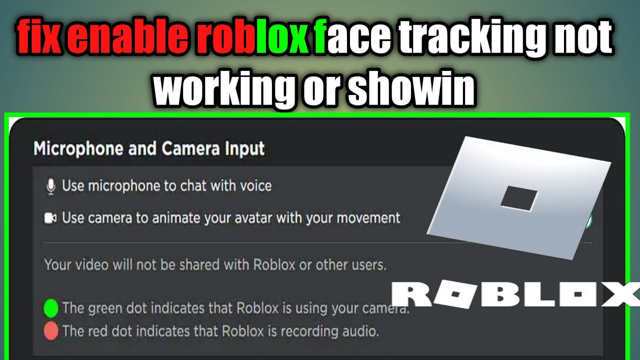 How to Fix Roblox Face Tracking Not Working or Showing - Followchain
