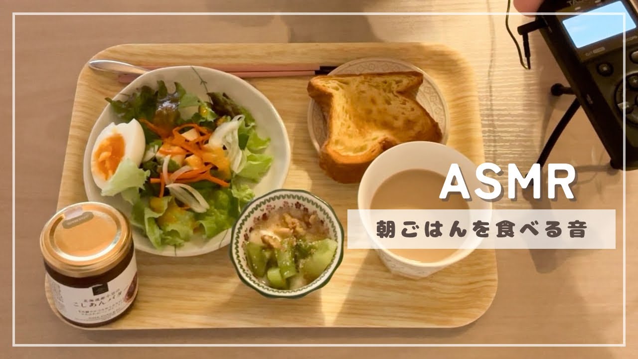 【ASMR】トーストとサラダを食べる音
