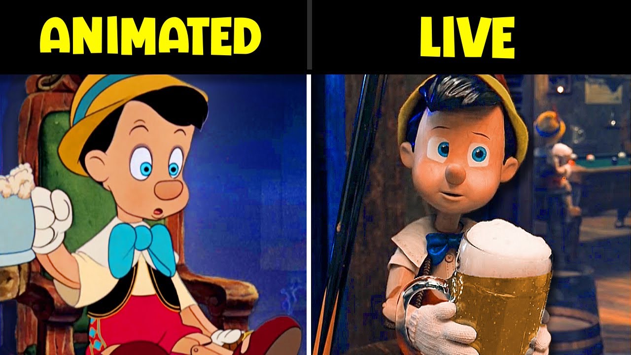 Disney Live Action Remakes vs Their Animated Originals - YouTube