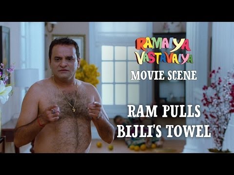 Ram Pulls Bijli's Towel - Ramaiya Vastavaiya Scene - Girish Kumar & Shruti Haasan