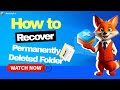 How to Recover an Accidentally Deleted Folder on Your PC? 3 Proven Ways! #recoverdeletedfiles