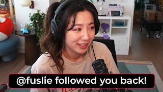 Fuslie ACCIDENTALLY Followed *FAKE* Squeex...