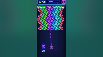 Bubble Shooter Gameplay In Tic Tac Toe Glow | Offline Games | A1 GAMING CREATION