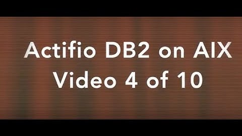 Actifio DB2 on AIX 4