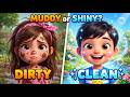 Bath Time Fun! 🛁 Kids Song | Clean vs Dirty | Mimi Momo Rhymes