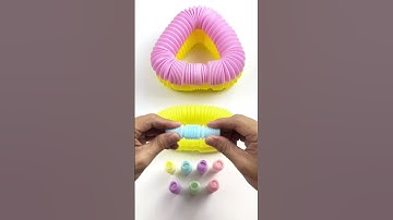 Relaxing Mini Robot Pop Tubes satisfy DIY😋😂#asmr #poptubesound #satisfying #relaxing #shorts #diy