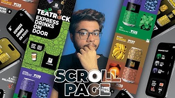 Scroll page portfolio design for Behance using Photoshop