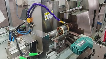 Commutator slot undercutting machine demo for Starter armature