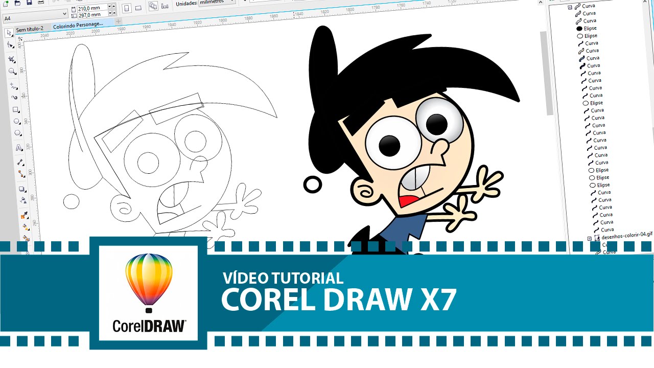 Curso de Corel Draw X6 - Desenhando Personagem Parte 2 - YouTube