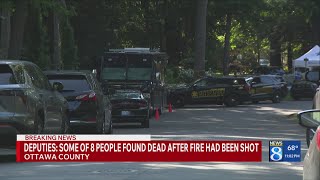 Deputies: Some of 8 people found dead after fire had been shot