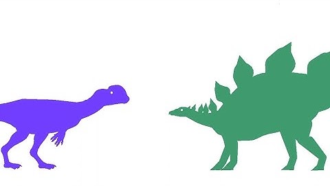 Dinosaurs Cartoons: Dinosaurs Battles - Dilophosaurus vs Stegosaurus ( Stick Nodes )
