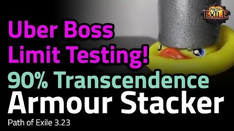 [3.23] Uber Boss Limit Testing! 90% MAX RES Transcendence Armour Stacker - Path of Exile 3.23
