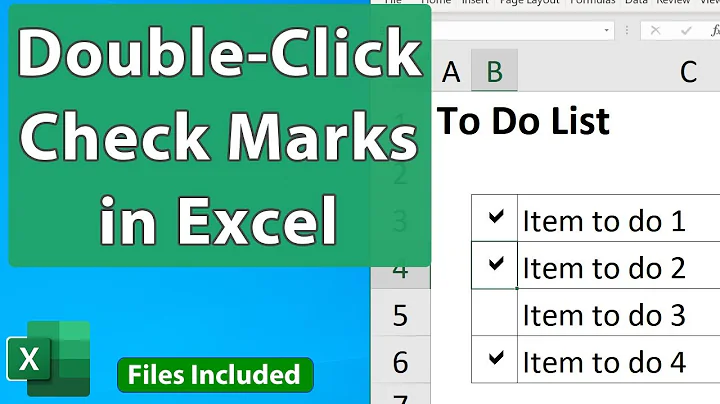 Add Check Marks to Cells by Double-Clicking or Typing - EQ 88