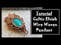 Copper Wire and Turquoise Cabochon Pendant
