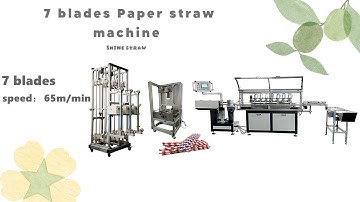 7-knife paper straw machine to make 2 layer fireworks paper tube