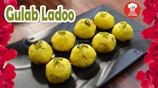 Gulab Ladoo Recipe - Special Rose Ladoo Recipe - Indian Sweet Recipe Video in Hindi by Lata Jain