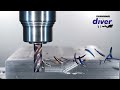 RF 100 Diver End Mills: Ramping, drilling, slotting, roughing &amp; finishing