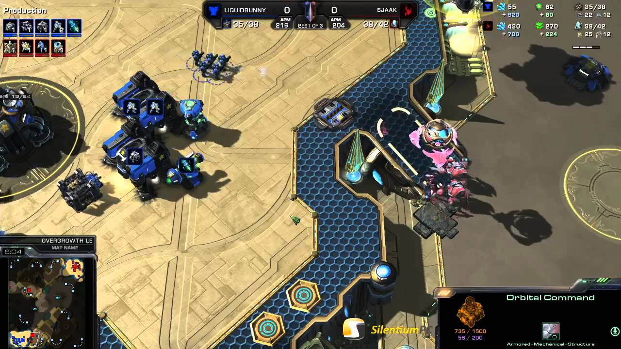 TvP Bunny vs Sjaak-g1- Overgrowth- Starcraft 2 HD60 FPS