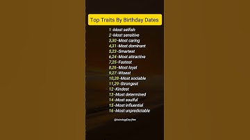 Top Traits By Birthday Dates | What Says About Your Personality #zodiac #astrology #horoscope #tarot