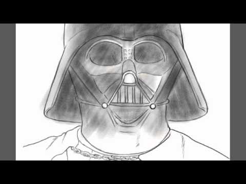 Drawing Of Darth Vader ダース ベイダー 似顔絵を描く Youtube