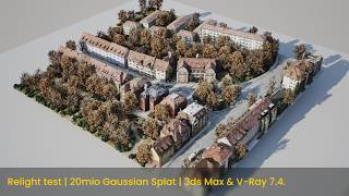 Relighting a Gaussian Splat with V-Ray 7.4.