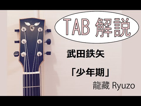 TAB解説 武田鉄矢「少年期」Fingerstyle solo guitar By龍藏Ryuzo