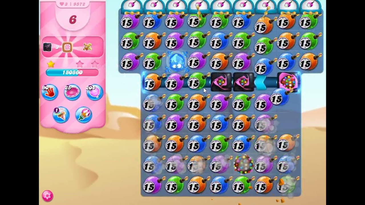 Candy Crush Saga Level 9572 - NO BOOSTERS | SKILLGAMING ✔️ - YouTube