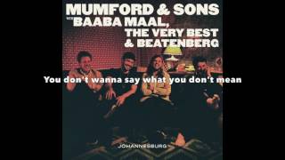 Mumford &amp; Sons, Wona - Lyrics