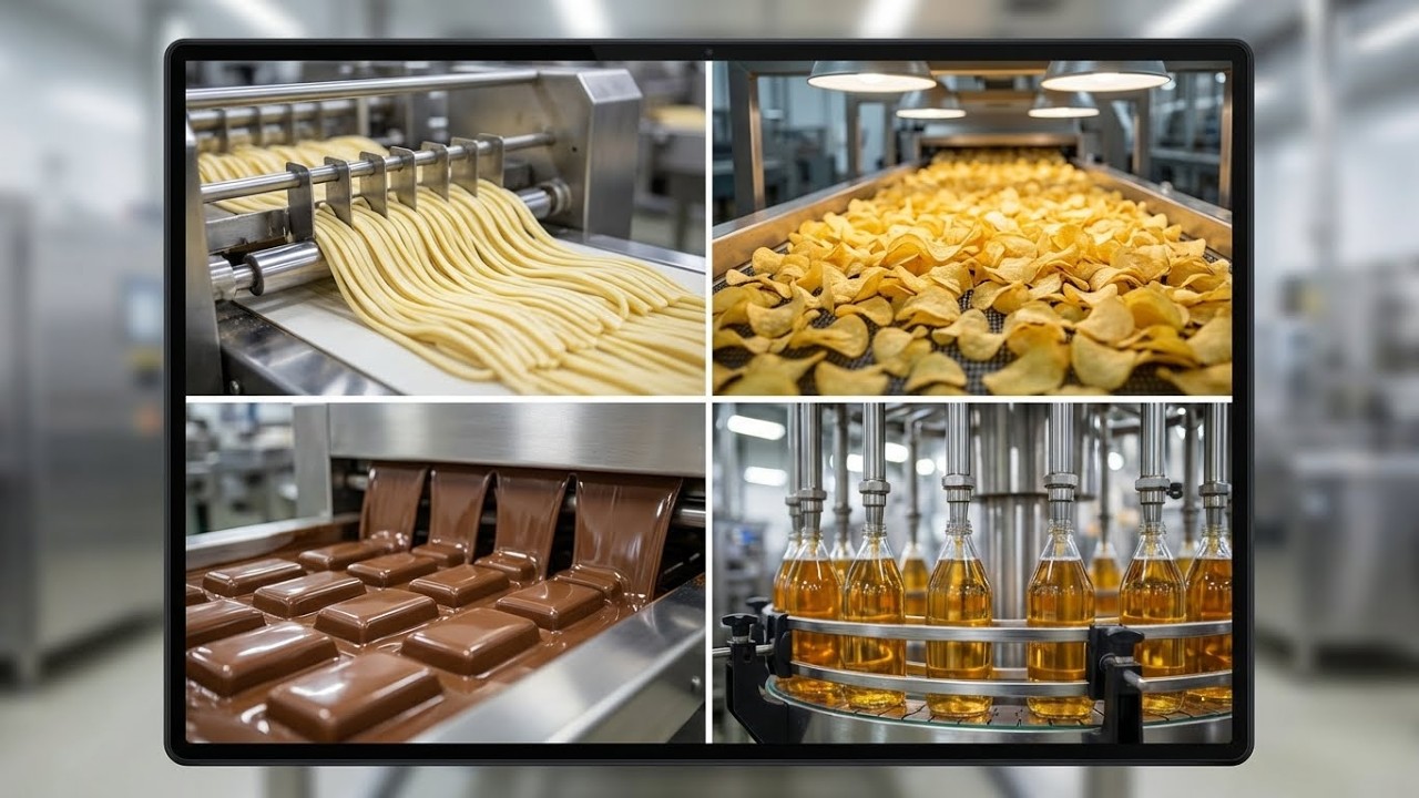 Inside the Modern Food Factory | Noodles, Potato Chips, Chocolate & Apple Juice