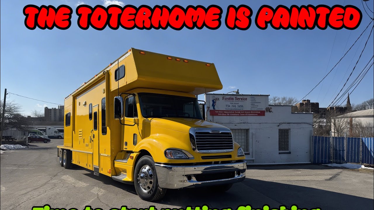 THE TOTERHOME IS OUT OF THE PAINT BOOTH!!!!